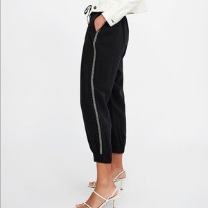 ZARA Jogging Pant with Sparkly Side Stripe